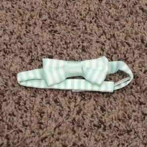 Mint and White Striped Headband